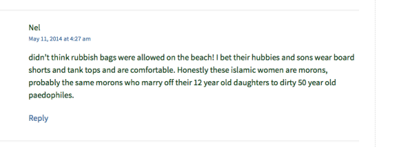 This Spencer devotee calls Saudi Muslim women "rubbish bags."