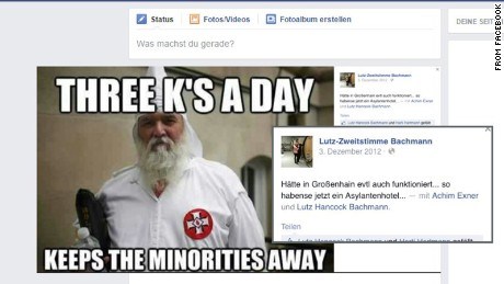 Bachmann also posted a photo of a Ku Klux Klansman.
