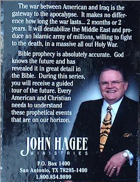 packaging of 2003 Hagee sermon series Iraq The Final War